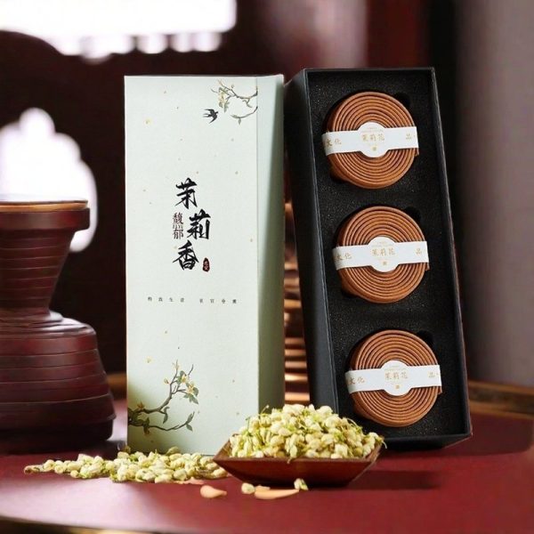 Chinese Traditional Natural Jasmine Fragrant Coiled Incense for Home