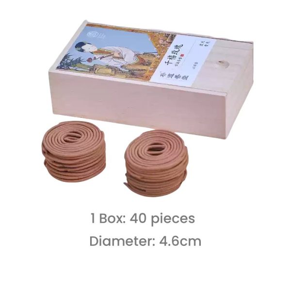 Chinese Traditional Natural Rose and Osmanthus Scent Coiled Incense Gift Set -- 2 Box