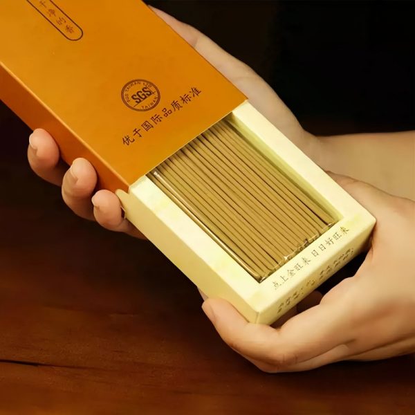 Handmade Smokeless Chinese Sandalwood Buddhist Incense Stick Box for Sale