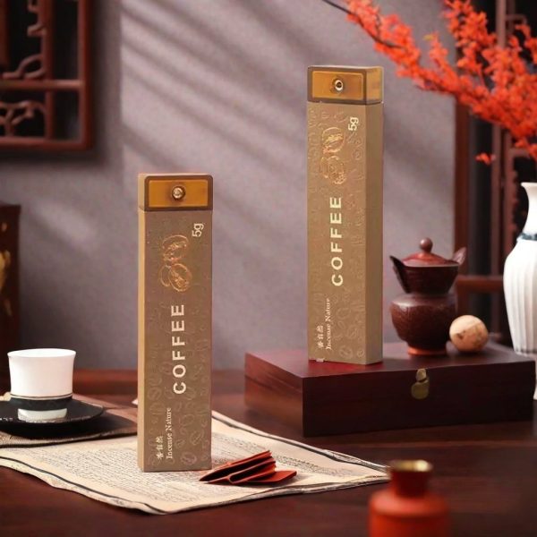 Portable Pocket-Sized 100% Pure Handmade Coffee Incense Sticks with Built-in Holder From China